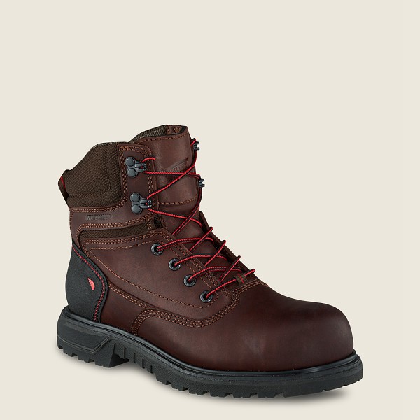 Red Wing Work Boots Brown/Black - Womens Brnr Xp - 6-inch Waterproof Safety Toe - 3690-MQRSH